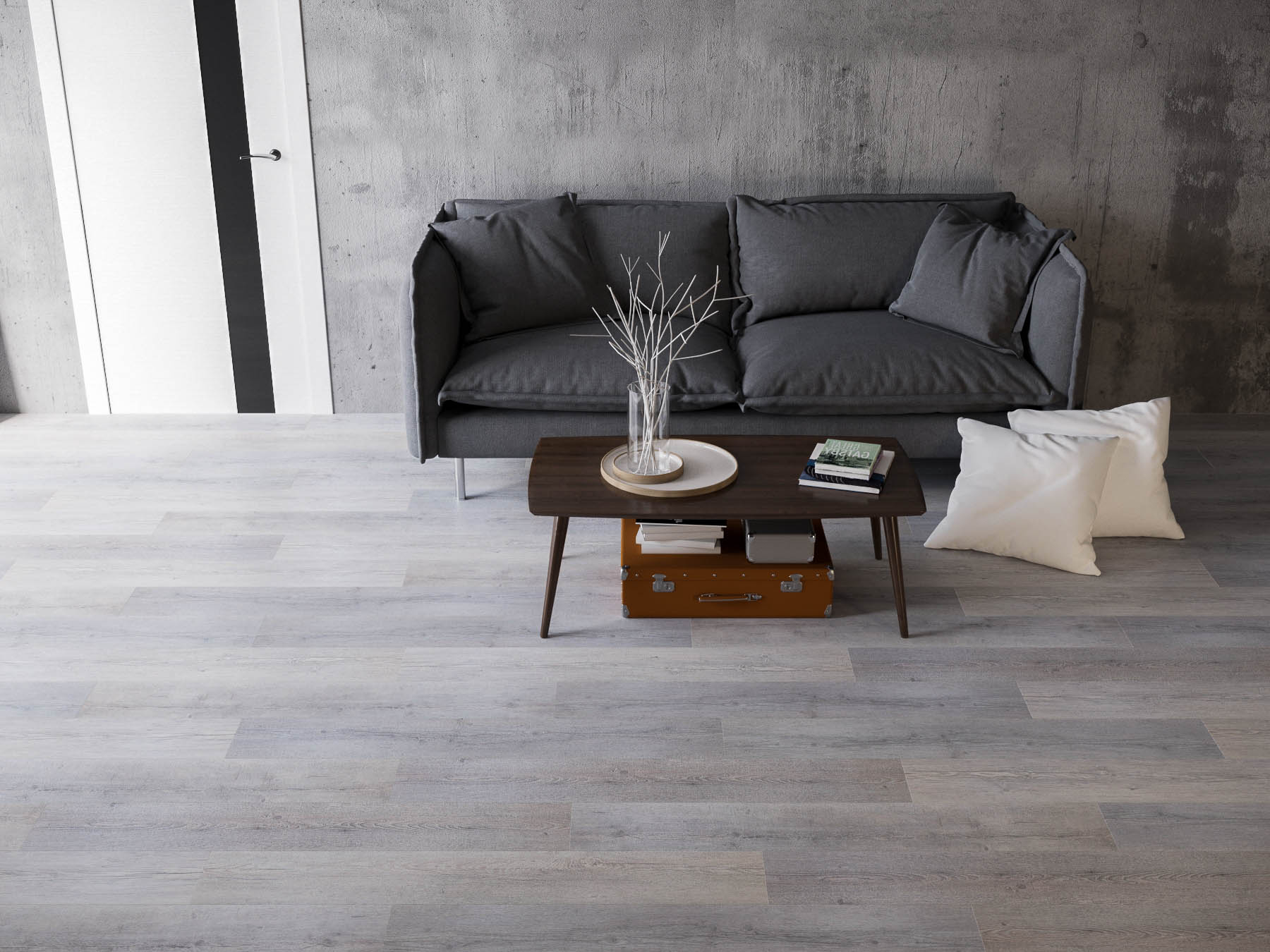 Кварцвиниловый SPC ламинат Art East Art Stone Дуб Нельма Микс 120-ASP 1220×183×6 фото в интерьере